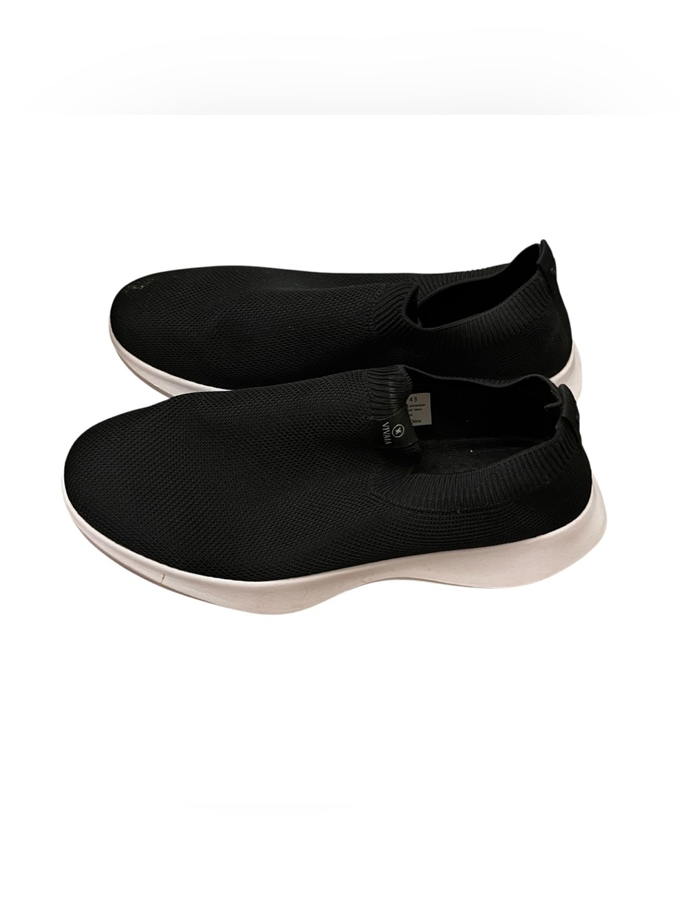 vivaia black slip-on sneakers shoes 43  men’s 10